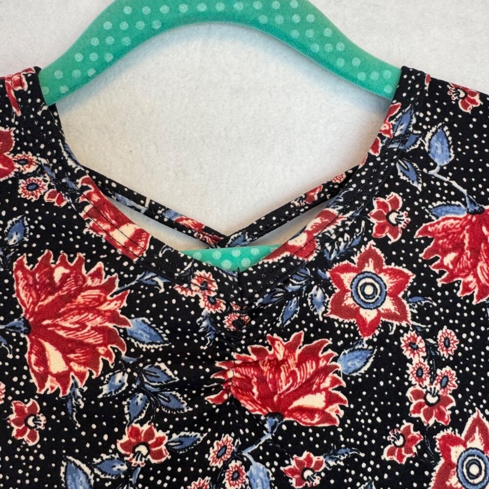 Dotdotsmile Dress Size 2T Black and Red Floral Super Soft New with Tags - Picture 3 of 7